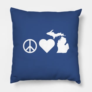 Peace Love Michigan Pillow