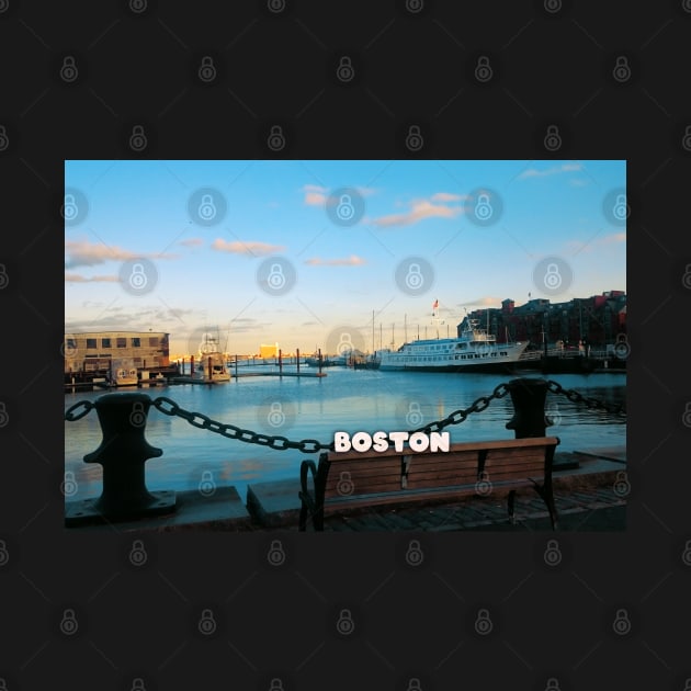 Boston city tiver view by BoogieCreates