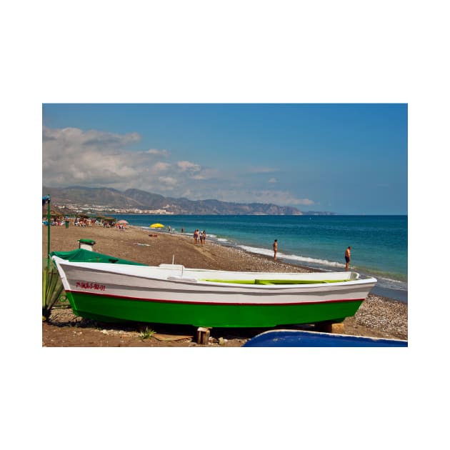 Fishing Boat Penoncillo Beach Torrox Costa Spain by AndyEvansPhotos