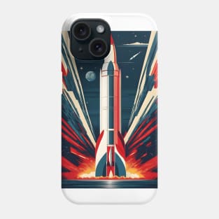 Vintage Soviet rocket launch Phone Case