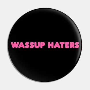 Wassup Haters (Funny, Cool & Simple Pink Soft Font Text) Pin