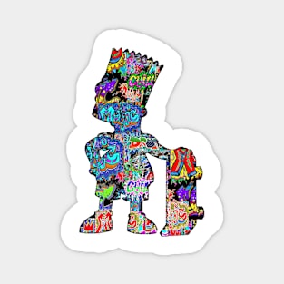 graffiti cartoon pop art fun skater Magnet