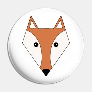 Cute red fox face Pin