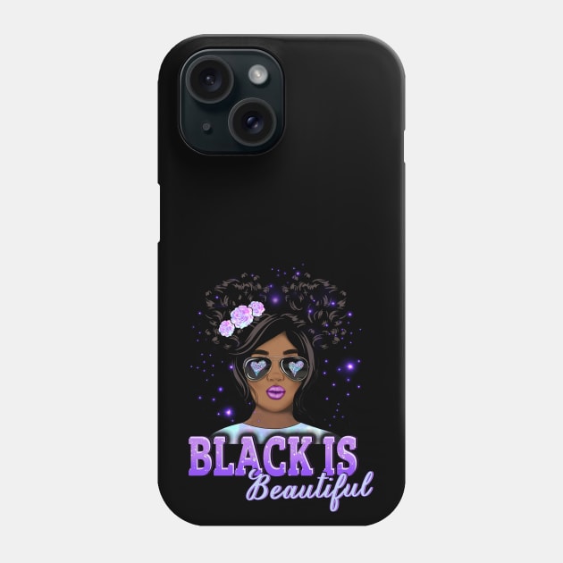 Black is Beautiful, Black Girl Magic, Black Queen, Black Woman, Black History Phone Case by UrbanLifeApparel