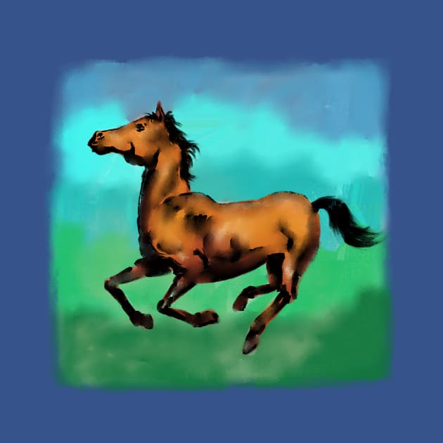 Running Horse by Tapan