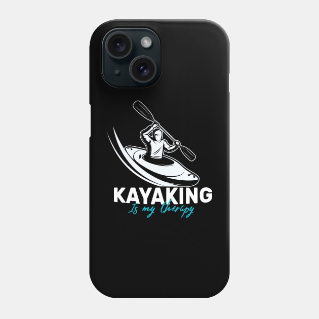 Kayaking is my therapy Phone Case by younes.zahrane