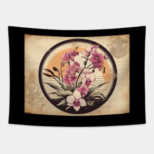 Orchid Wildflower Flower Retro Vintage Since Flora Tapestry