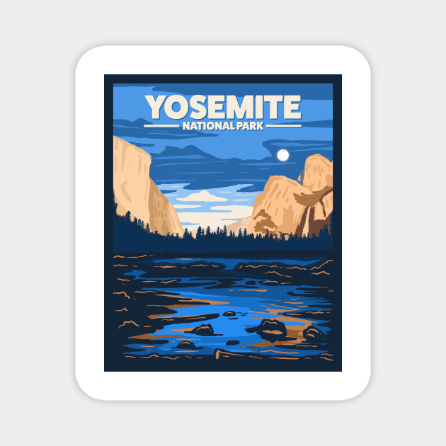 Yosemite National Park Magnet by nicholashugginsdesign