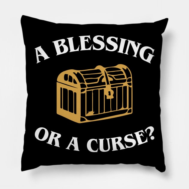 Blessing or Curse Mimic Dungeons Crawler and Dragons Slayer Pillow by pixeptional