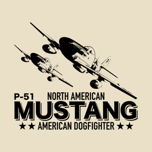 North American P-51 Mustang (Small logo) T-Shirt