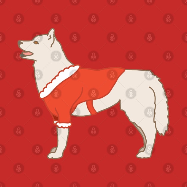 Santa Husky by Art by Lex