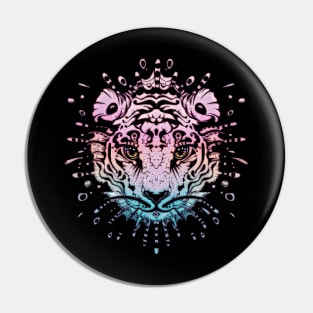 Colorful fantasy tiger head Pin