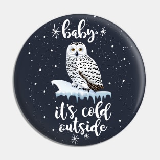Winter nights snowy owl, winter forest in the nights, perfect for natura Pin