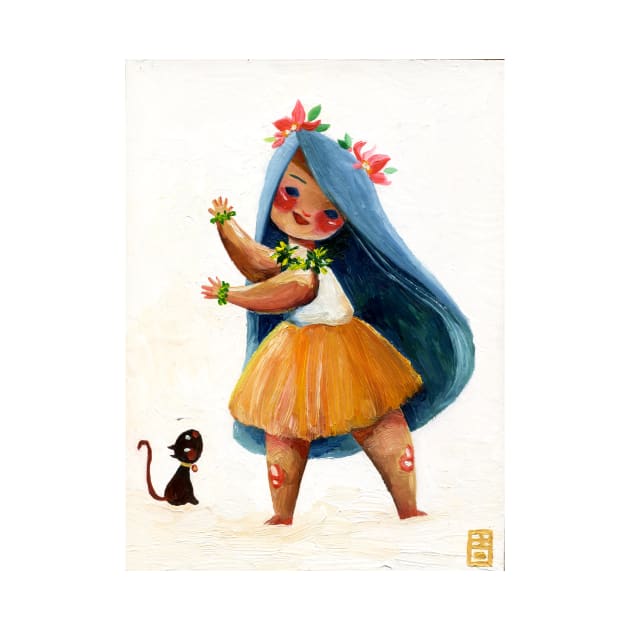 Hula girl by Alina Chau