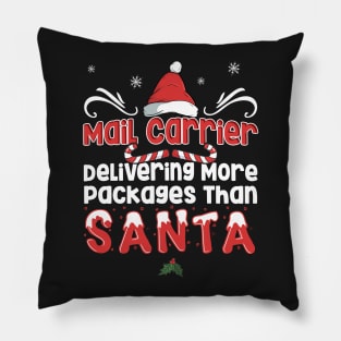 Mail Carrier Delivery - Funny Christmas Santa lover X-mas print Pillow