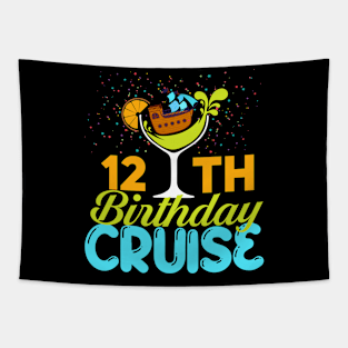 Funny 12th Birthday Cruise Tapestry