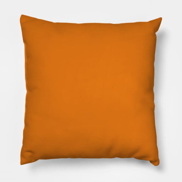 Deep Orange Plain Solid Color Pillow by squeakyricardo