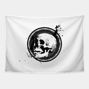 Skull and Ink Tapestry