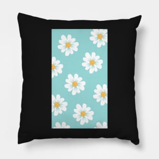 Mint Green Daisy Design Pillow