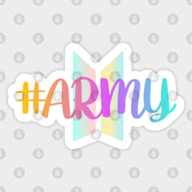 HASHTAG ARMY PASTEL - Bts Army - Sticker