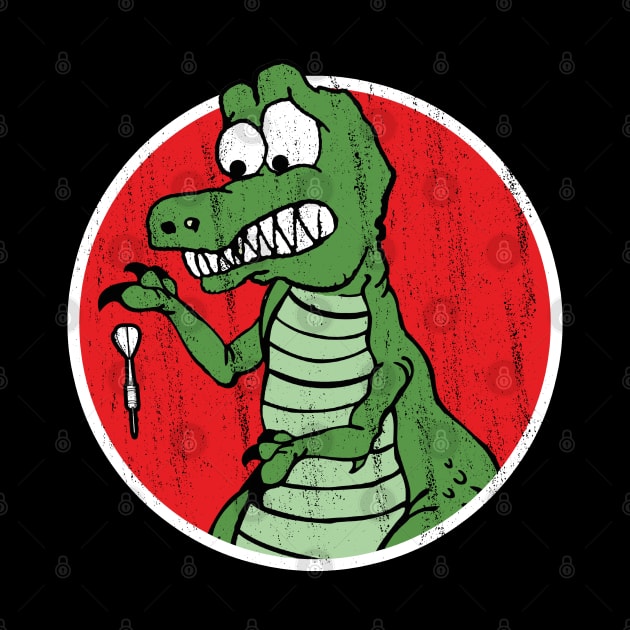 Funny bad at Darts T-Rex Dino Bullseye Fan Gift by MrTeee