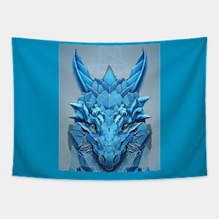 Blue Crystal Dragon Tapestry