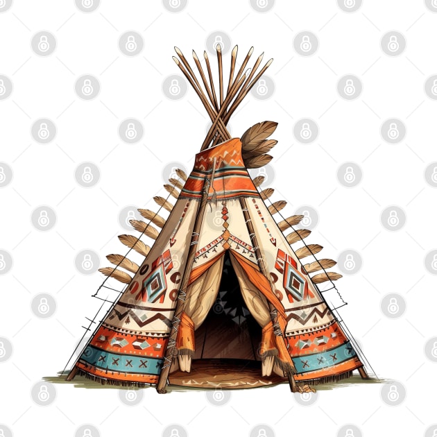 Native American Tipi by Chromatic Fusion Studio