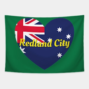 Redland City QLD Australia Australian Flag Heart Tapestry