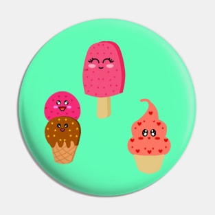 Cute Pretty Ice Cream Combo Pin