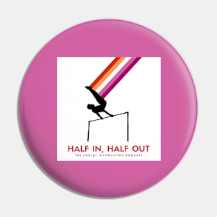 HIHO Logo (Lesbian Flag - Block Logo) Pin