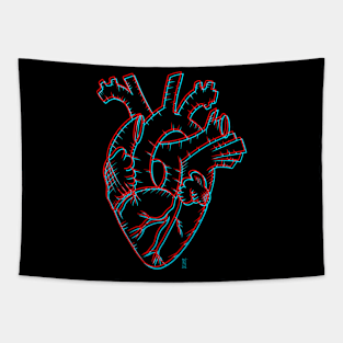 3d heart Tapestry