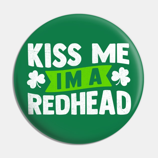 Kiss Me I'm a Redhead Pin by TheDesignDepot