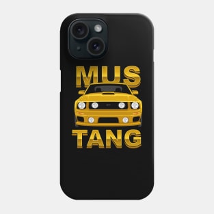 Yellow Mus Tang American Muscle Vehicle 2009 GT Phone Case