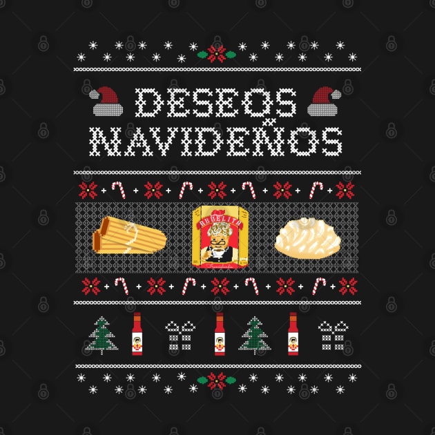 Deseos Navideños Spanish Ugly Christmas Funny Latinx by Francielandia