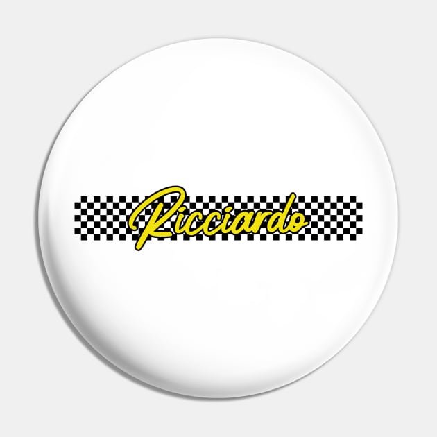 Race Flag Design - Daniel Ricciardo Pin by GreazyL