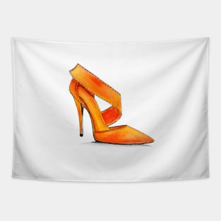 Orange High Heels Tapestry