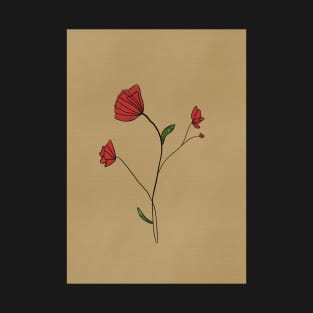 Simple red poppy T-Shirt