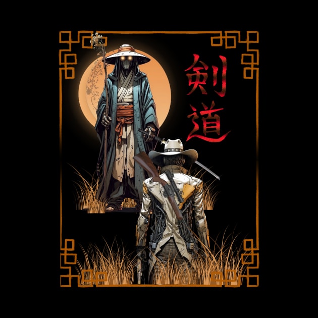 Robot Samurai Vs Cyborg Cowboy by Trip Tank