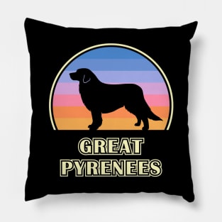 Great Pyrenees Vintage Sunset Dog Pillow