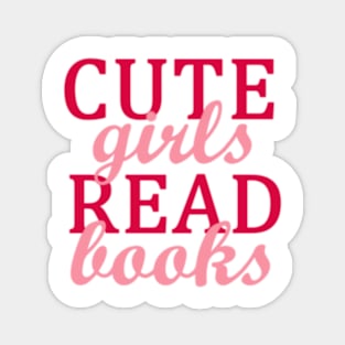 Cute Girls Read Books Magnet