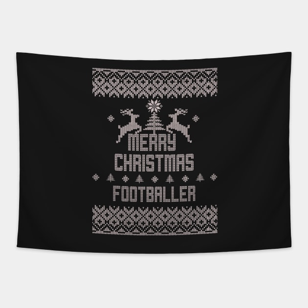 Merry Christmas FOOTBALLER Tapestry by ramiroxavier