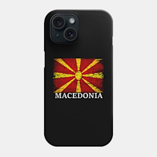 Macedonia Flag Gift Women Men Children Macedonia Vintage Phone Case