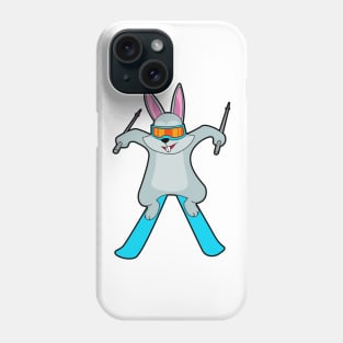 Bunny as Skier with Ski Phone Case