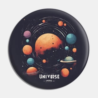 Celestial Odyssey Universe Outer Space Planets Pin