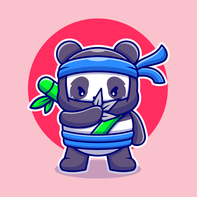 Cute Ninja Panda Cartoon by Catalyst Labs