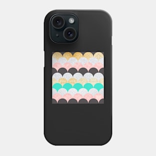 Gold, Pink and Marble Scales Pattern Phone Case