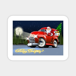 Cartoon christmas truck Magnet