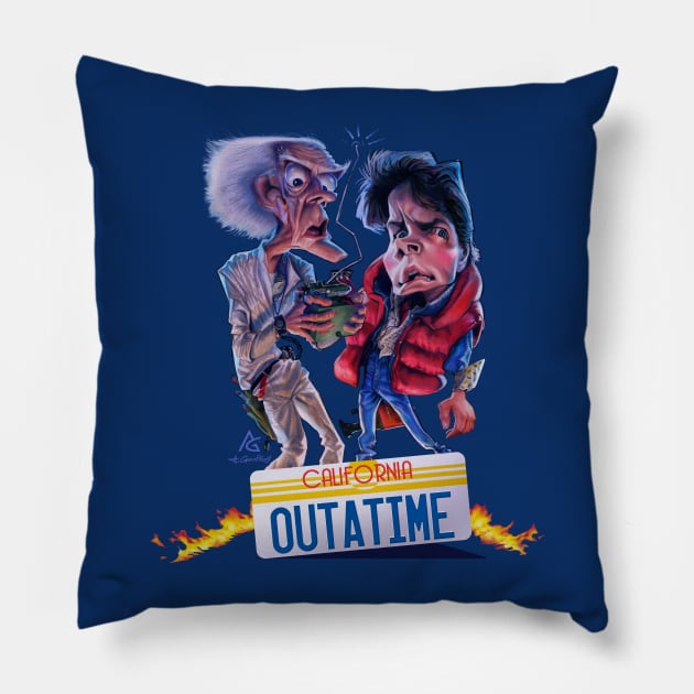 Back to the Future Pillow by AnthonyGeoffroy