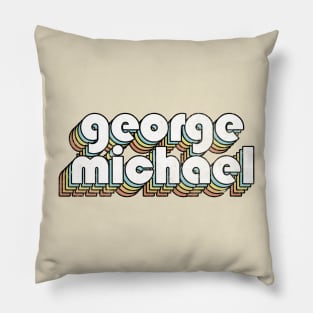 George Michael - Retro Rainbow Letters Pillow