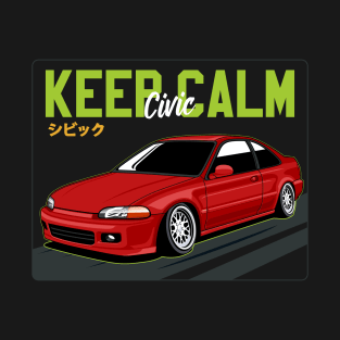 Civic Keep Calm jdm Cars T-Shirt